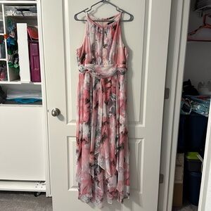 Ladies long floral evening gown